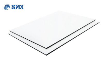 Panneau composite en aluminium 3 mm - Blanc - gloss / mat face - (24'' x 48'')
