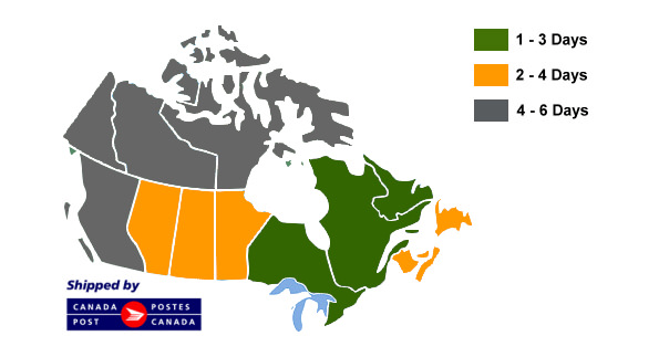 Carte de livraison pour le Canada
