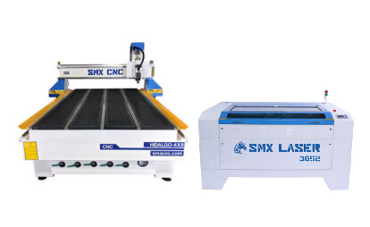 Solution SMX pour petites entreprise CNC SMX 4'x8' + Laser SMX 36''x52''