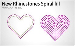Rhinestones spiral fill