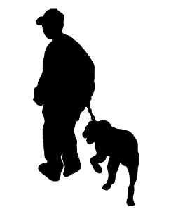 Men and dog